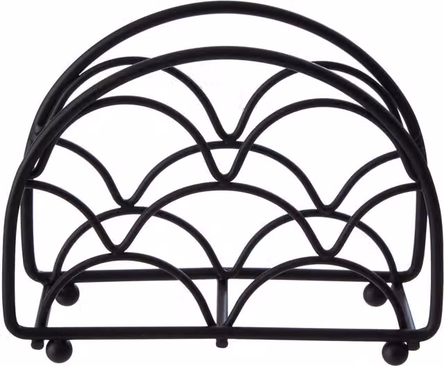 Maison by Premier Vertex Deco Metal Napkin Holder, Black