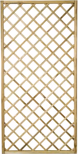 Hidcote Lattice Wood Garden Trellis Support, Forest Brown, Pack of 4, Height: 90 cm