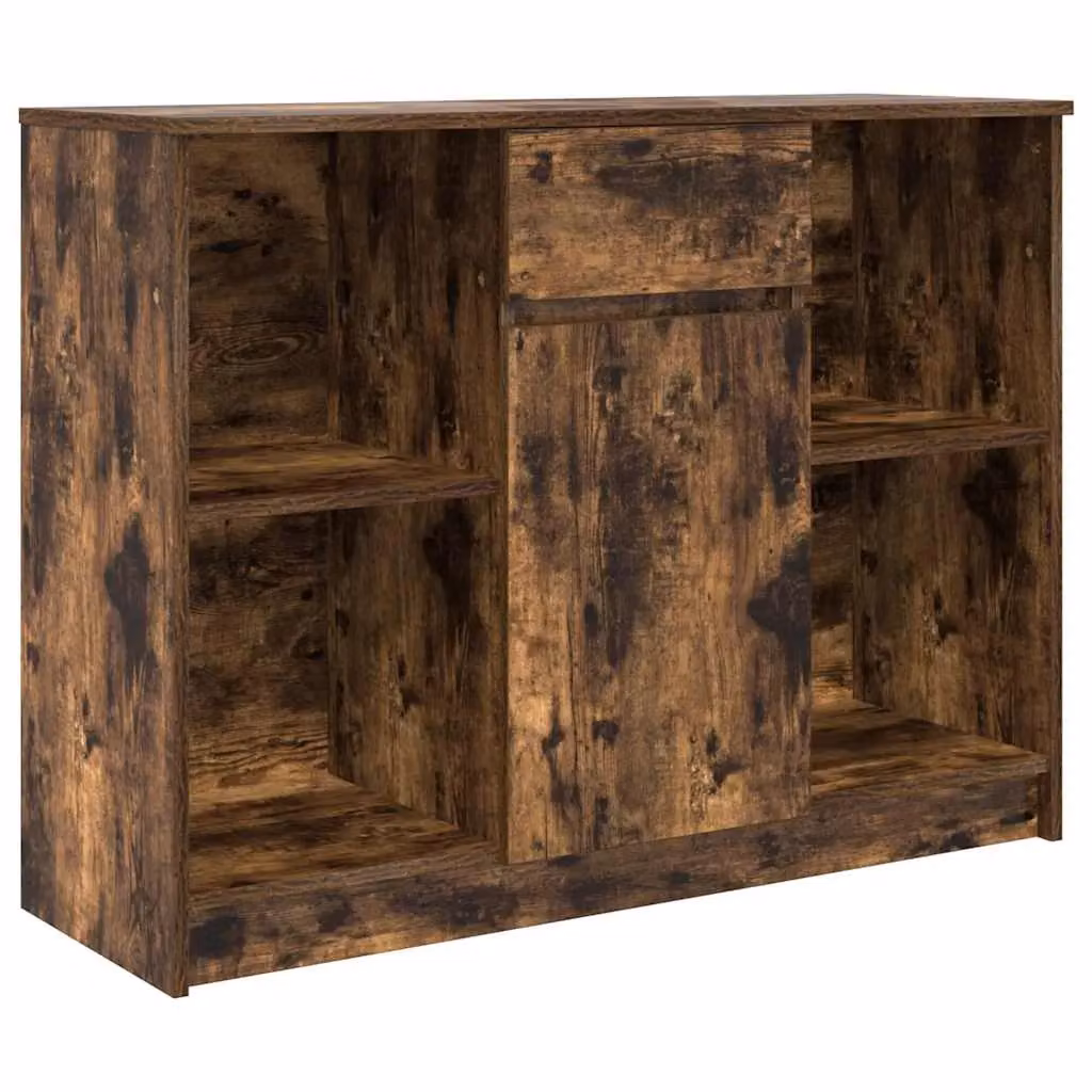 Berkfield Home Smoked Oak Sideboard with Drawer in Brown, W/D/H: 101 x 35 x 76 cm – 2