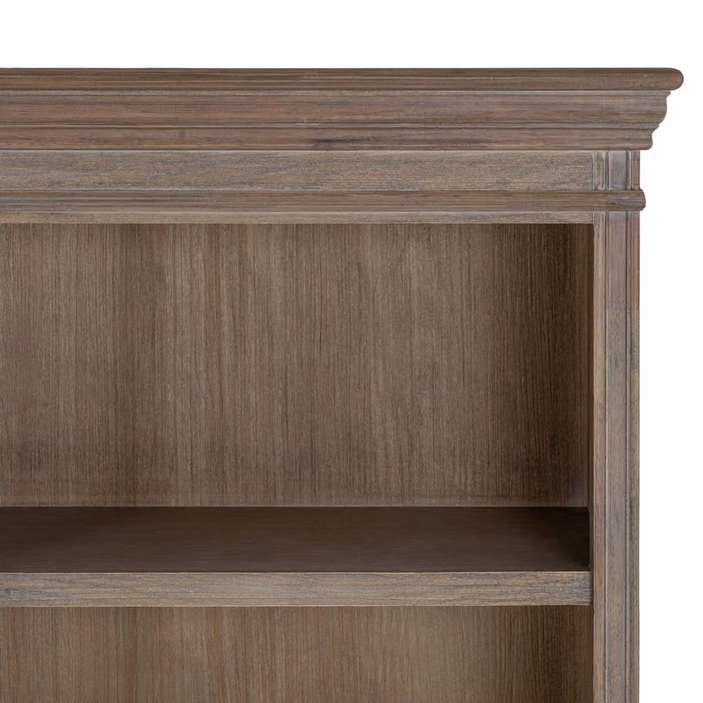 Lemon Pavilion Delphine Collection 3 Shelf Large Dresser Top in Brown Wood, H 163.0 x W 127.0 x D 32.0 cm – 2