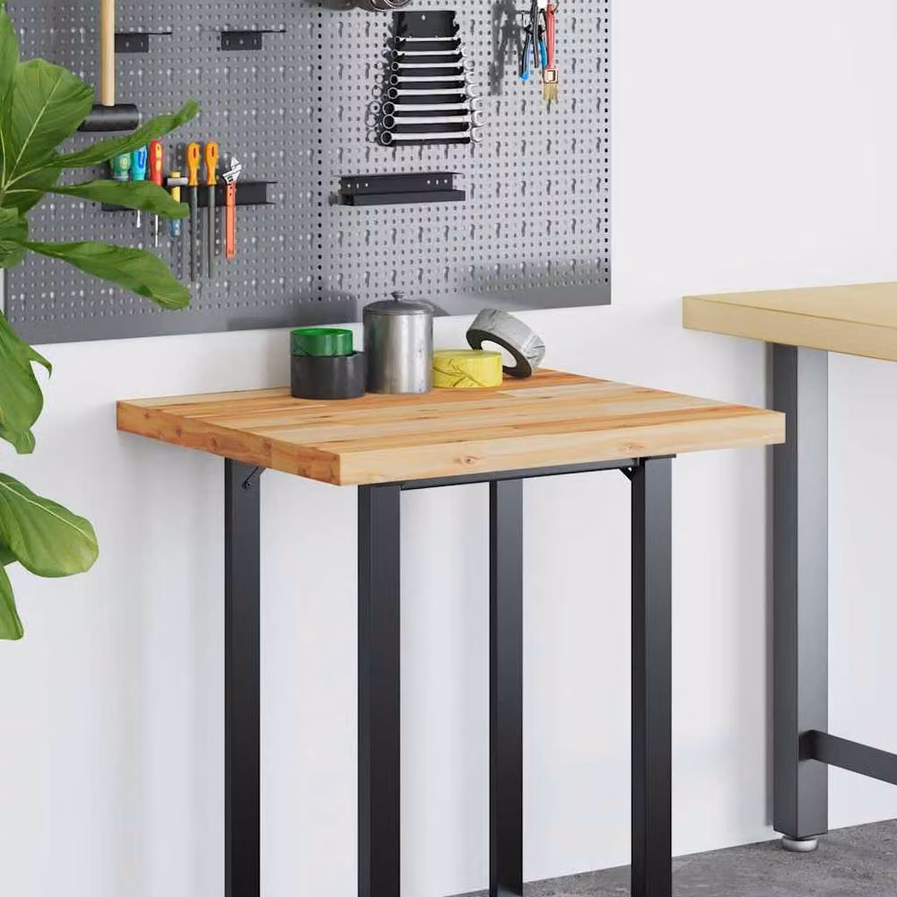 Berkfield Home Solid Wood Acacia Desk Top, Oil Finished, Brown, W: 100 cm, D: 60 cm, H: 4 cm – 2