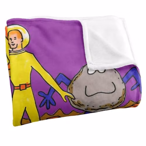 Jim Henson Signature Collection Spaceman Dancing Silky Touch Super Soft Fleece Throw Blanket, White, W/D/H: 152 x 127 cm – 3