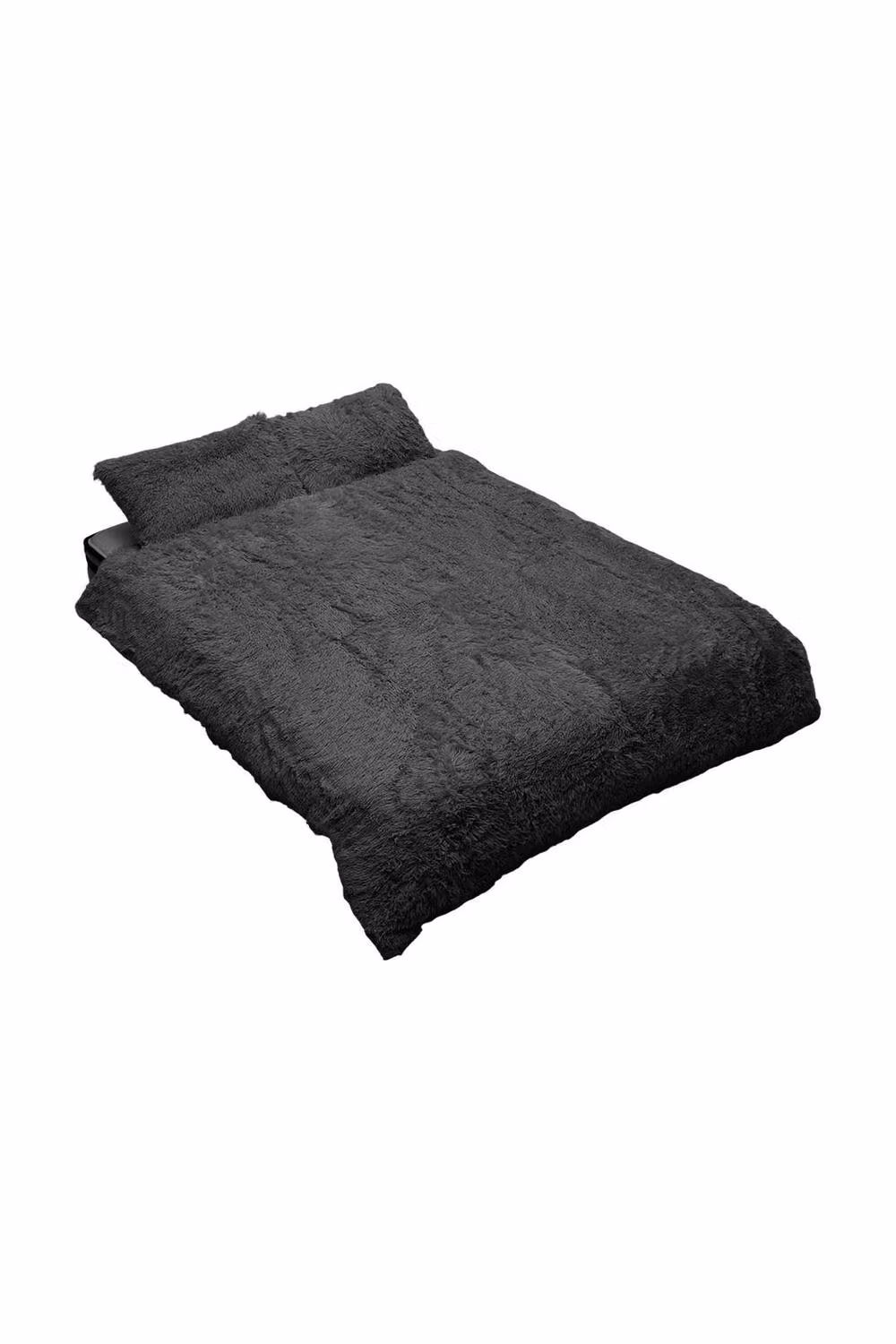 Living and Home 3-Piece Faux Mink Fleece Duvet Set and Pillowcase in Grey, Single (90 x 200 cm) – 7