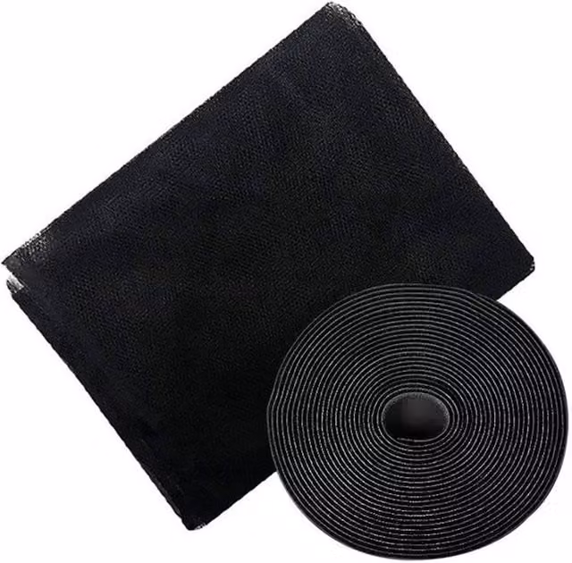 FLAVORA Black Insect Mesh Screen Netting for Window Doors W: 150 cm, H: 200 cm – 1