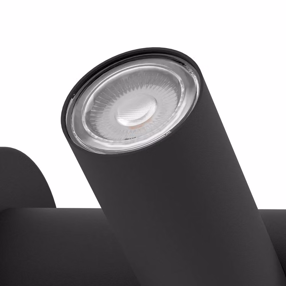 Eglo Fossignano LED Outdoor Wall Light in Black with Warm White Light and IP44 Weatherproof Rating – 3