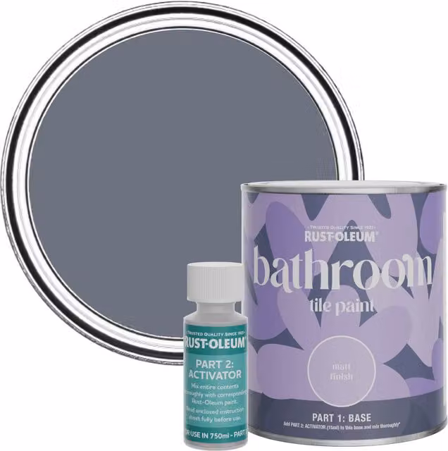 Rust-Oleum Bathroom Tile Paint in Matt Finish, Marine Grey, 0.75 l