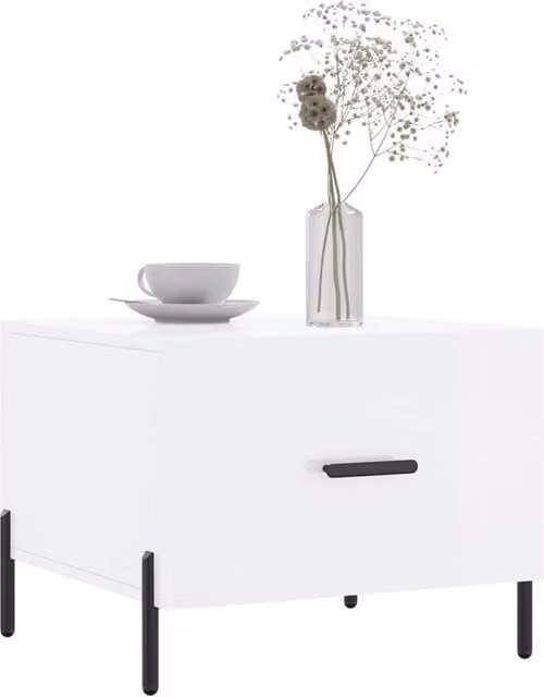 Berkfield Home Decorative Coffee Table in High Gloss White, W/D/H: 50 x 50 x 40 cm – 1