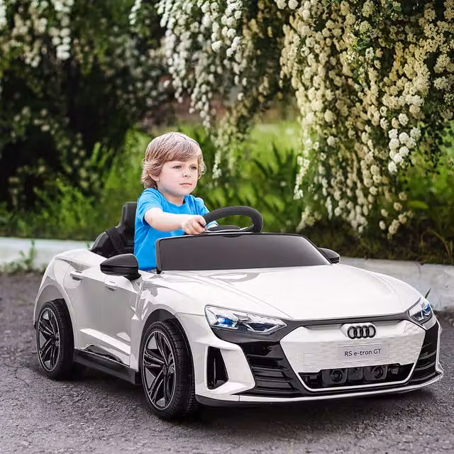 HOMCOM Audi Licensed 12V Kids Electric Ride-On Car, White