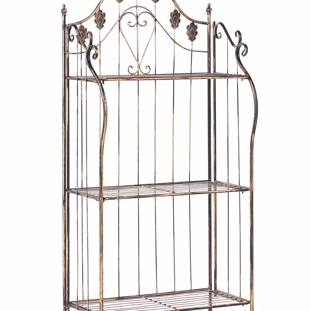 Wyld and Coco Black Metal Freestanding Plant Shelf, W: 59 cm, D: 30 cm, H: 123 cm – 2
