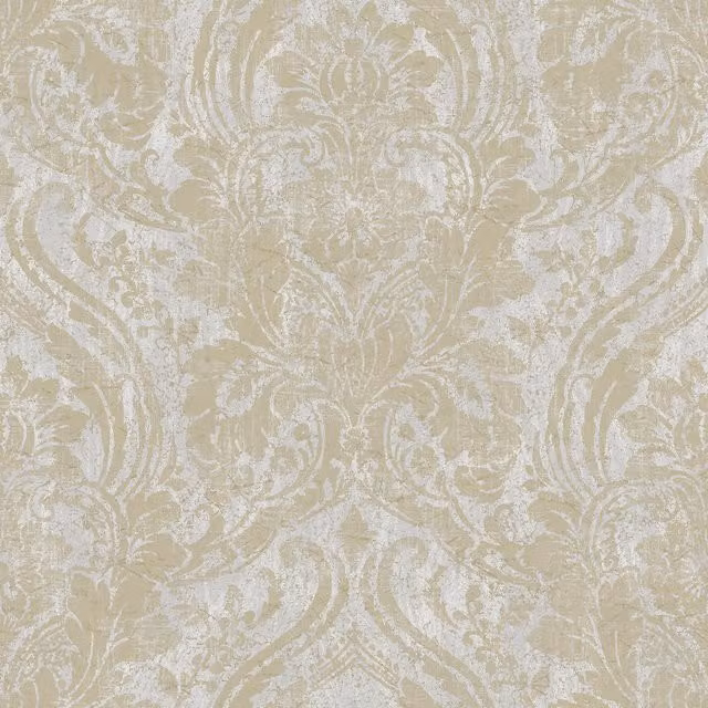 Grandeco Grey Textured Distressed Metallic Damask Abstract Wallpaper Roll