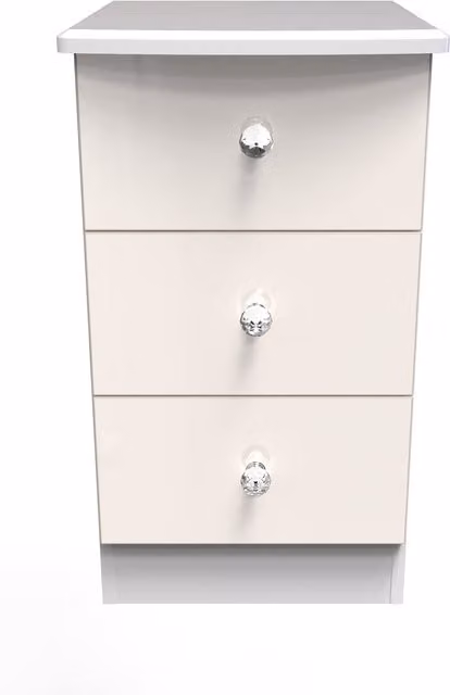 Ready Assembled 2 U Broadway 3 Drawer Bedside Cabinet in Taupe