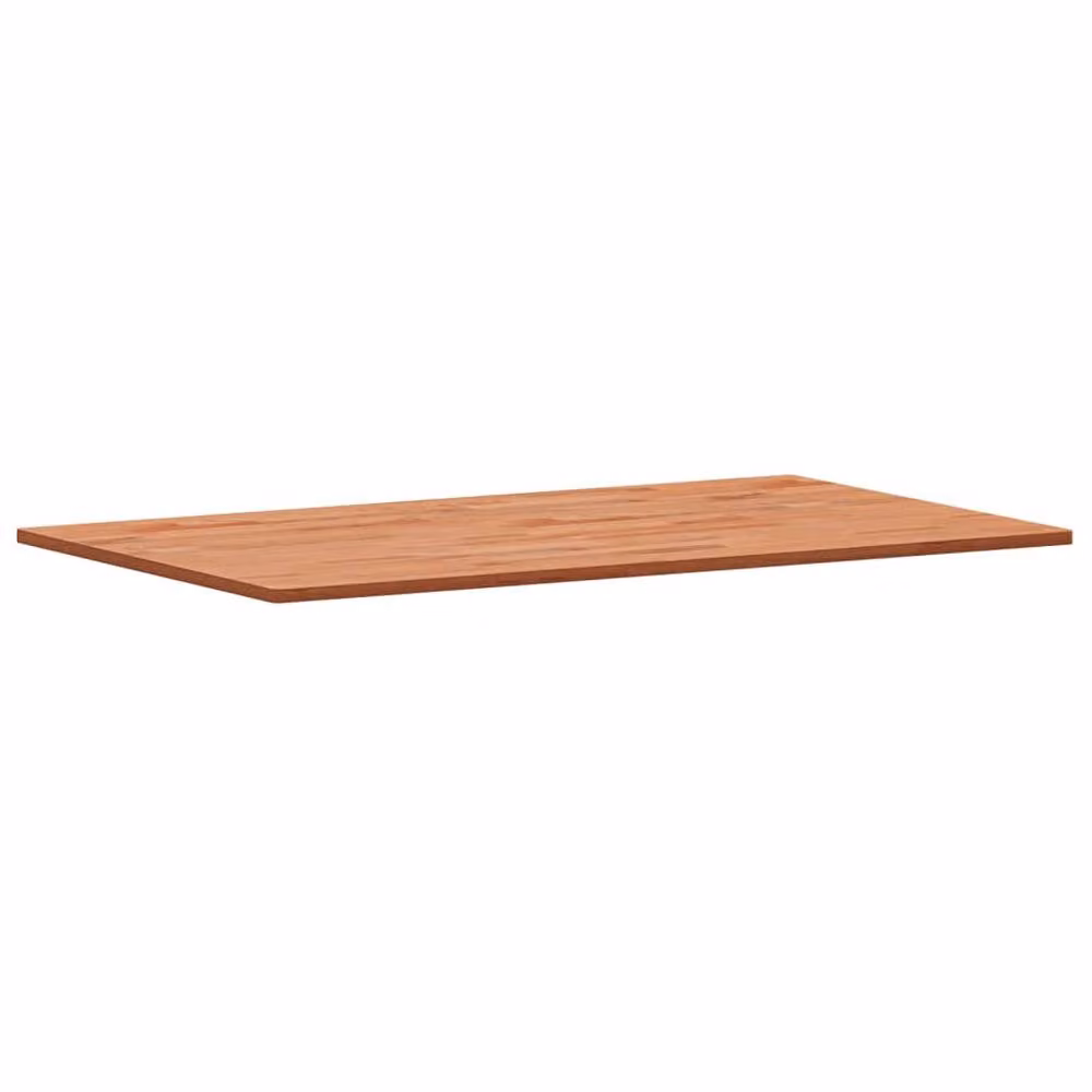 Berkfield Home Rectangular Solid Wood Beech Table Top, Brown, W: 100 cm, D: 60 cm, H: 1.5 cm – 2