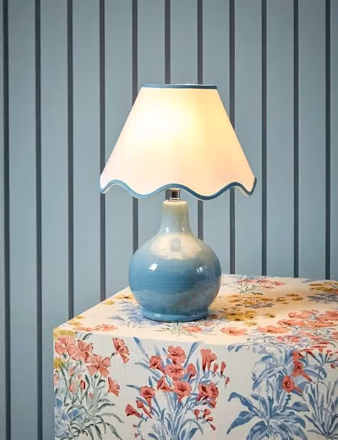 Laura Ashley Bramhope Blue Ceramic Table Lamp