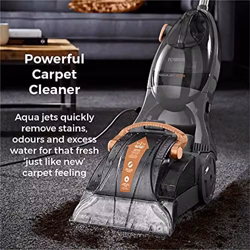Tower AQUAJET PLUS Carpet Washer with Pet Hair Removal, Gold and Grey – 2