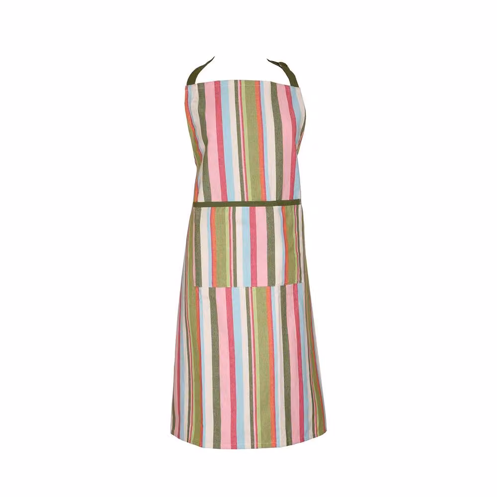 dexam Striped Cotton Adult Apron in Green and Multicolour – 2