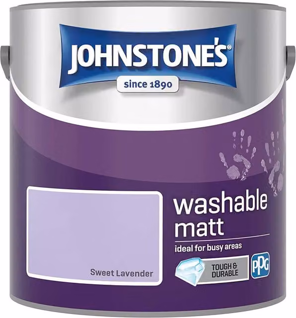 Johnstones Low Emission Washable Matt Latex Paint in Purple