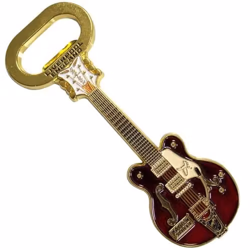 Rock Off Metal Guitar Bottle Opener in Gold or Silver – 1