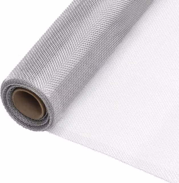 Berkfield Home Aluminium Mesh Screen, Silver, W: 112 cm, H: 200 cm