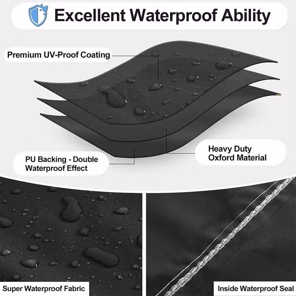 SPETLEK Heavy Duty Waterproof Boat Speedboat Cover in Black – 4