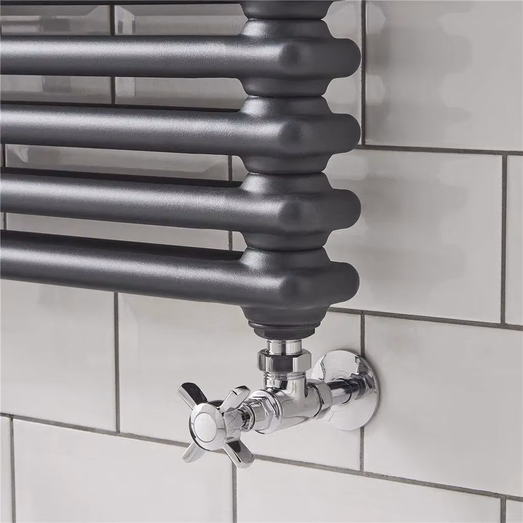 Clifton Anthracite Vertical Bathroom Towel Radiator in Dark Grey, H 50 cm x W 100 cm – 5