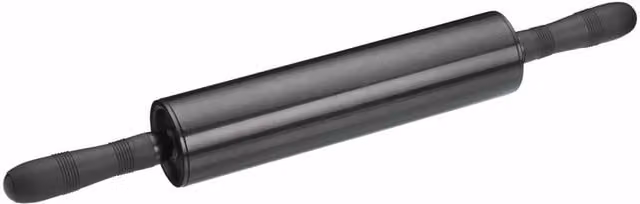 KitchenCraft Non-Stick Metal Round Rolling Pin, Black, Length: 46 cm