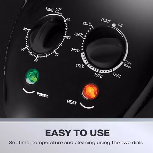 Daewoo 17L Deluxe Halogen Air Fryer Oven with Extender Ring in Black and Transparent – 5