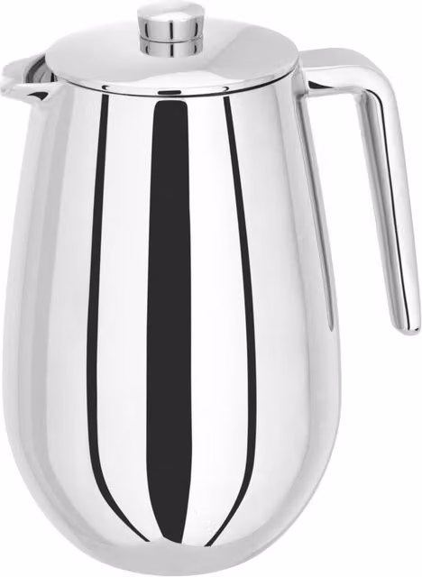 Judge 8 Cup Double Walled Cafetiere, 900ml, Metallic Silver – 6