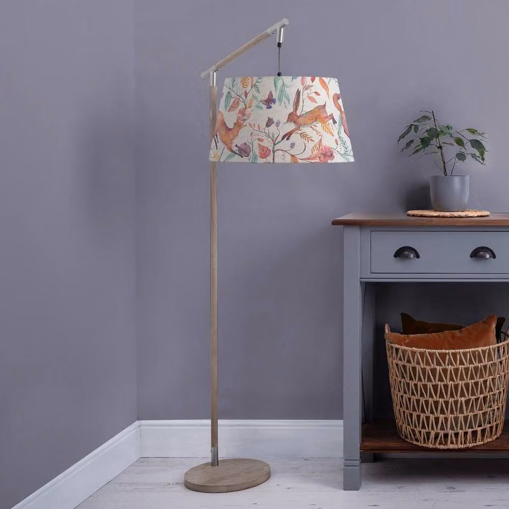 Voyage Maison Quintus Floor Lamp with Leaping Into The Fauna Lampshade in Grey and Multicolour – 2