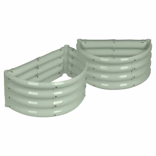 Harbour Housewares Pack of 2 Raised Garden Beds, Galvanised Steel Metal Planters in Green or Anthracite, W/D/H: 60 x 30 x 30 cm – 1