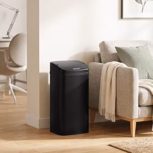 HOMCOM 48L Automatic Sensor Bin in Black – 6