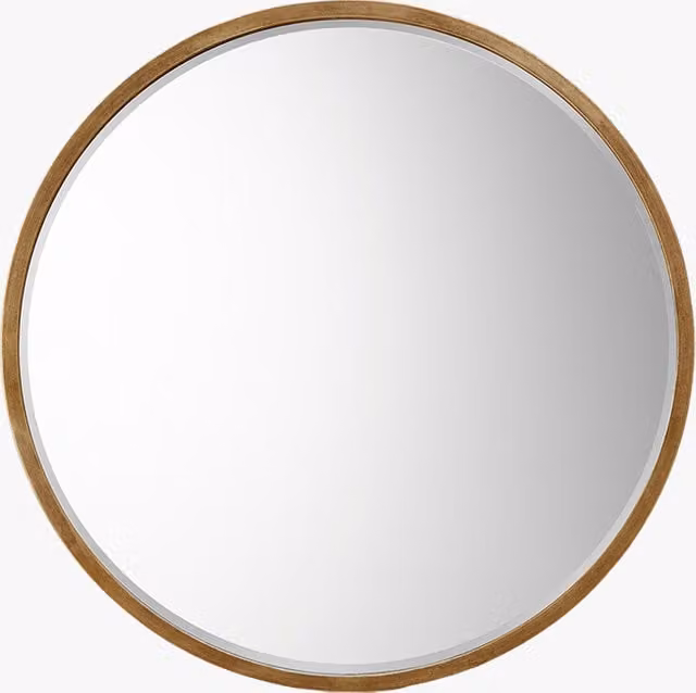 Perch & Parrow Newport Round Modern Wall Mirror in Gold
