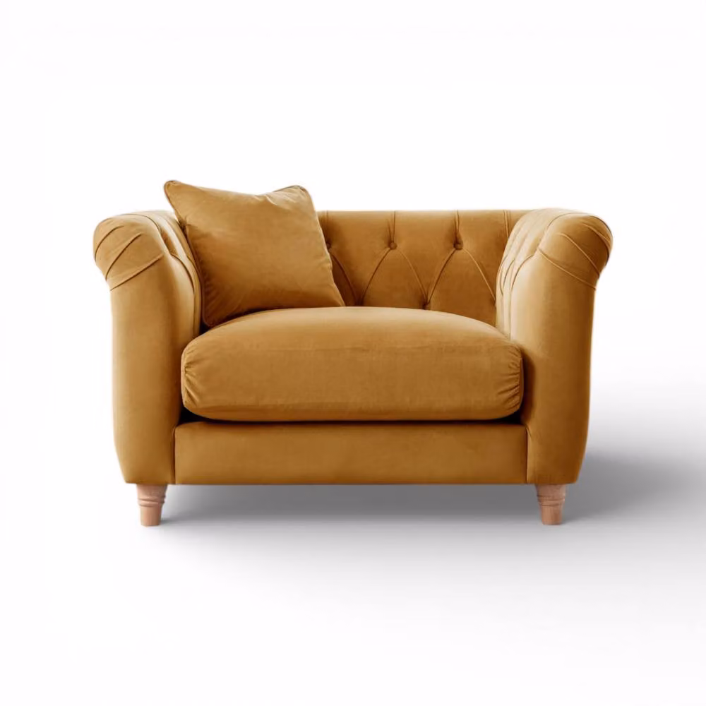 The Great Sofa Company Kensington Gold Velvet Chesterfield Armchair – 2
