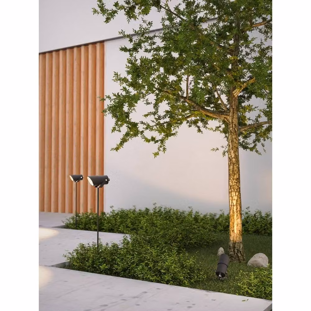 Netlighting Ousia Black Outdoor Ground Spike Garden Light, GU10 8W, IP65, Height: 24 cm – 2