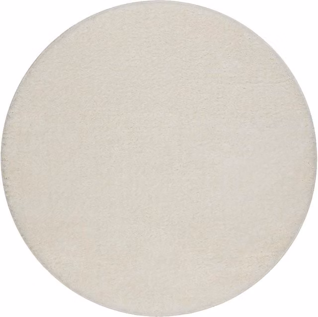 RugsX White Round Bath Mat, Diameter: 100 cm – 1