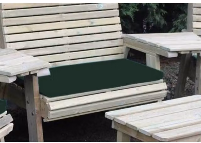 Churnet Valley Garden Furniture Ltd Triple Waterproof Green Outdoor Seat Pads with Foam Filling – 1