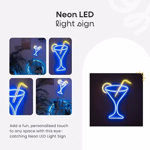 MiniSun Blue Dream Neon LED Light Sign, Blue
