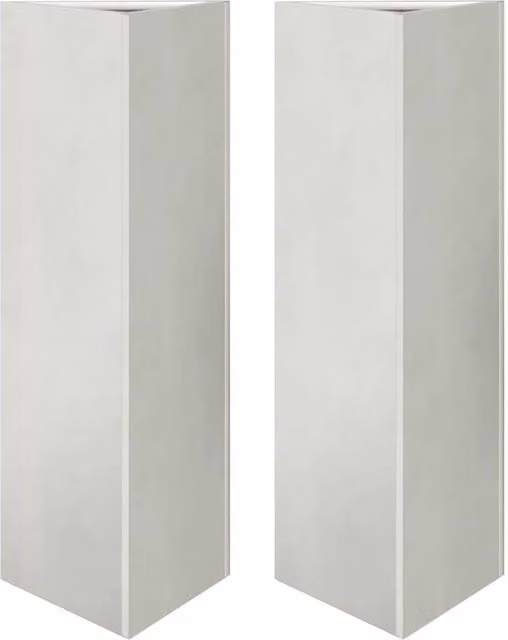 Berkfield Home Garden Triangular Stainless Steel Planters, 2 Pack, Silver, W/D/H: 30 x 26 x 75 cm – 1