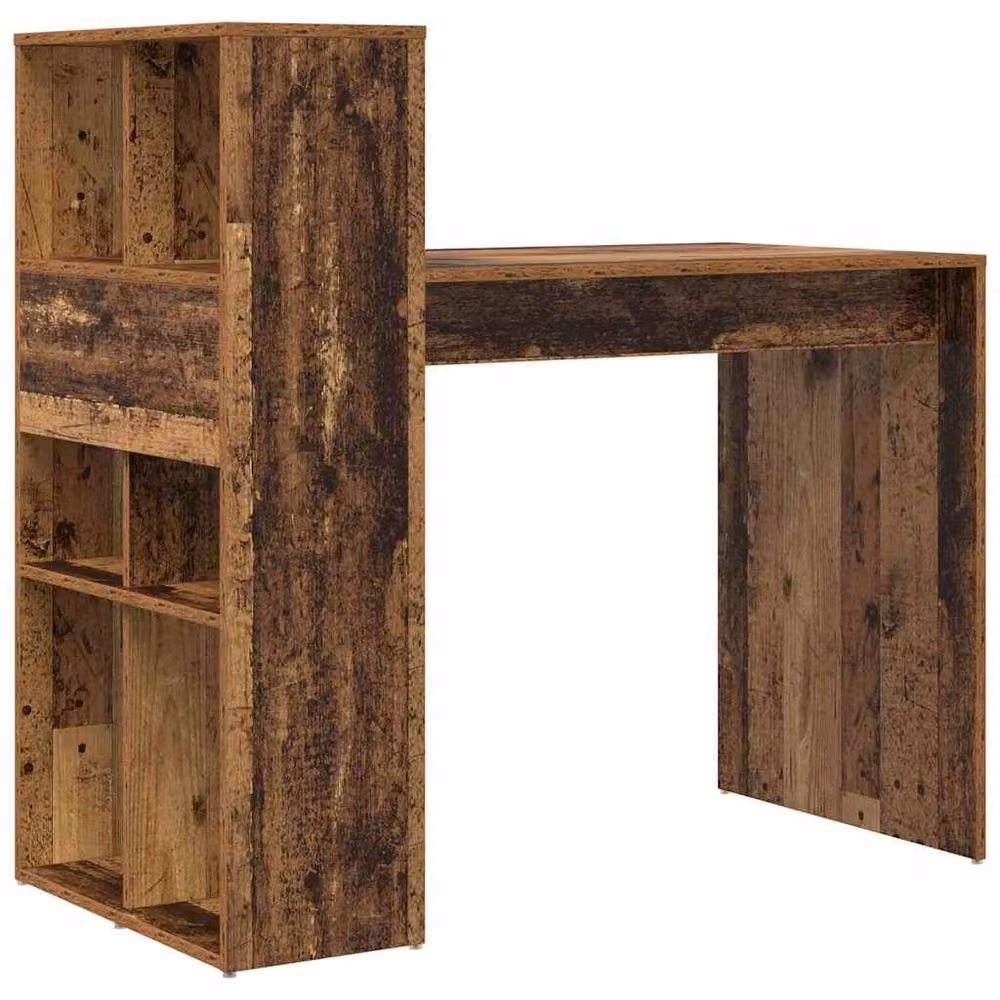 Berkfield Home Writing Desk in Brown Old Wood Finish – 5