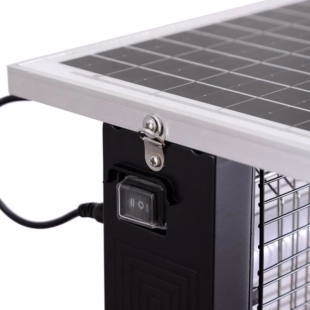 FLAVORA Portable Solar Bug Zapper for Outdoor Mosquito Control, Black, W: 100 cm, D: 100 cm, H: 51.7 cm – 6