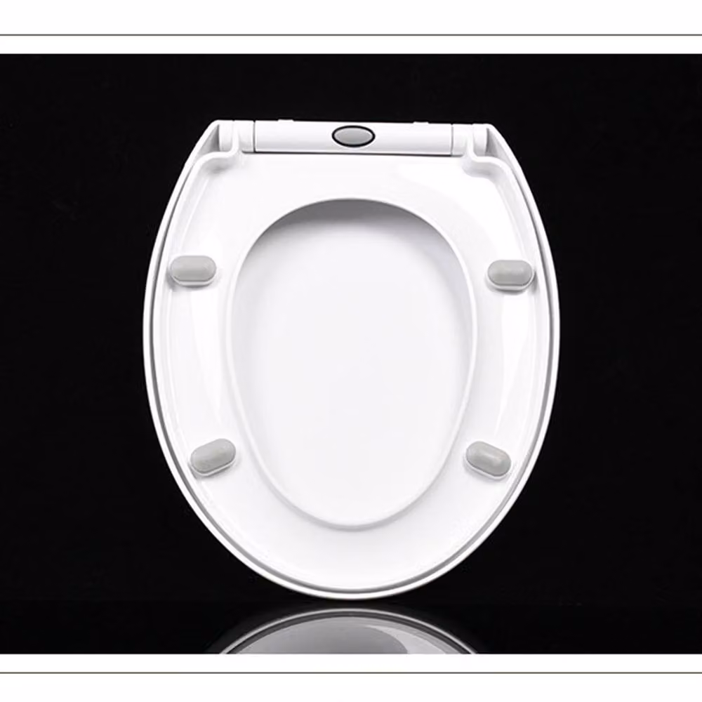 Kelvenix White Oval Anti-Slam Universal Heavy Duty Toilet Seat Hinges – 3