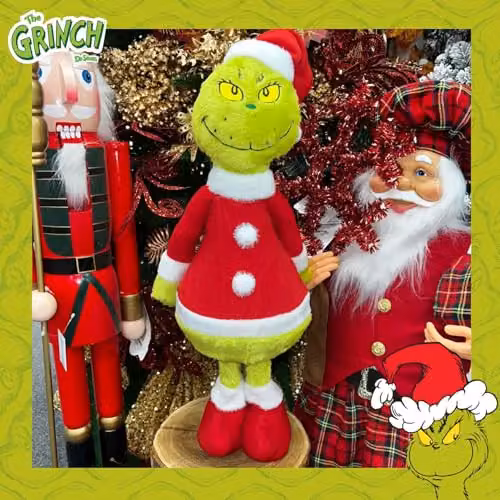 VFM e-Store Grinch Standing Christmas Decoration, Green, H 60 cm x W 26 cm – 4