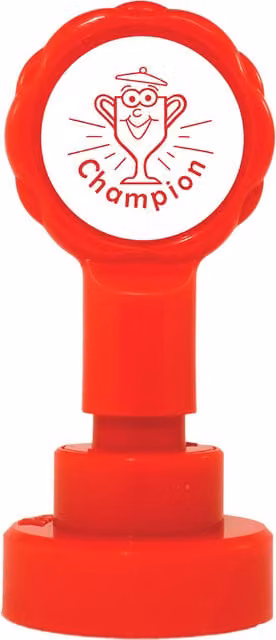 Xstamper Xclamations Champion Self-Inking Plastic Stamp in Red