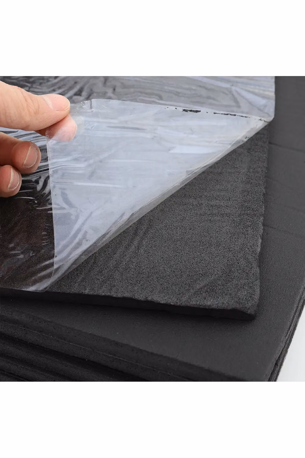 Living and Home 12pcs Self Adhesive Black Rubber Heat and Sound Insulation Mats – 4