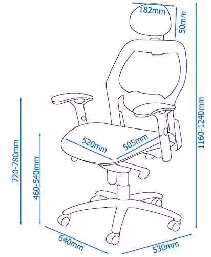 Alphason Portland Synchro Mesh Executive Chair in Black – 3