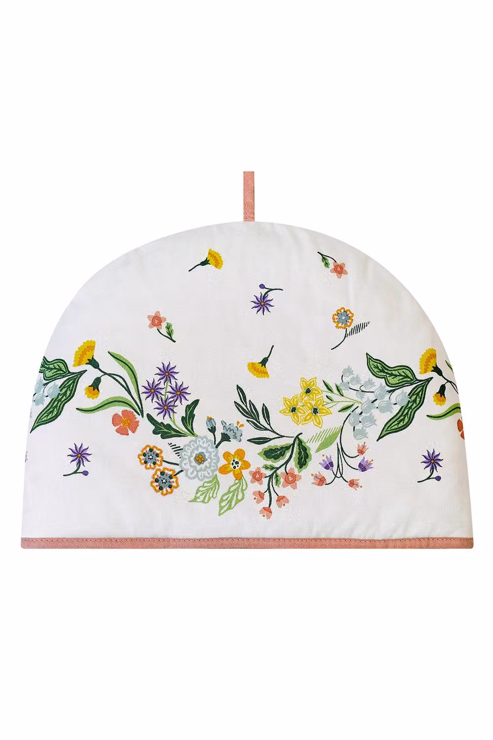 Ulster Weavers Petals and Prose Floral Print Cotton Tea Cosy in Pink and Beige – 2