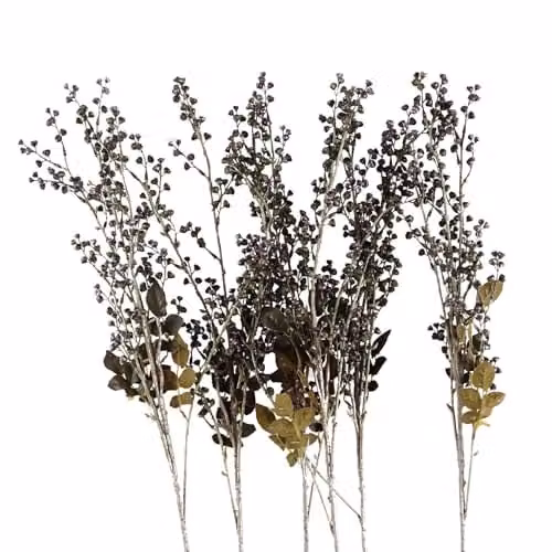 Purple Leaf Design Artificial Textile Floral Flowers – 1