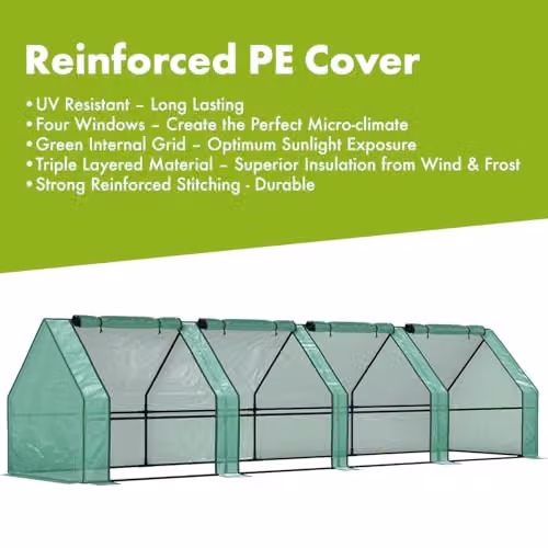 Garden Gear Compact Apex Cloche Plant Protector with Vent Windows in Green – 2
