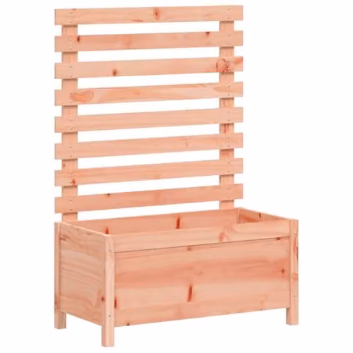 vidaXL Rustic Brown Garden Planter with Rack in Solid Douglas Wood, W/D/H: 79 x 39.5 x 114 cm