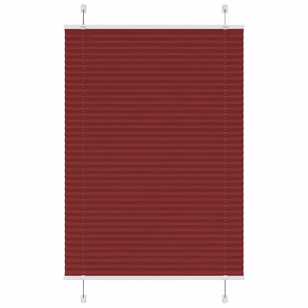 Berkfield Home Single Pleat Corded Blind in Bordeaux Red, W: 84.4 cm, H: 100 cm – 2