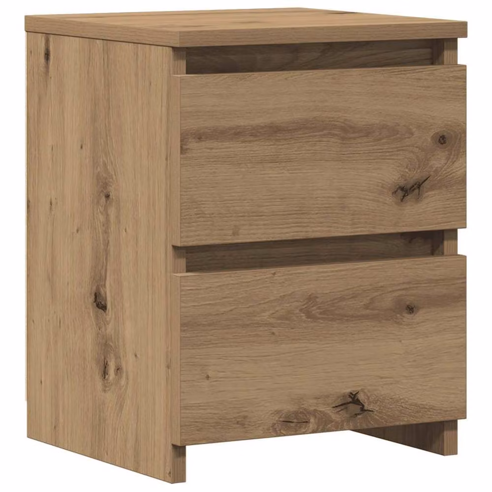 Berkfield Home Timeless Bedside Cabinet in Artisan Oak, Brown, W/D/H: 30 x 30 x 40 cm – 3